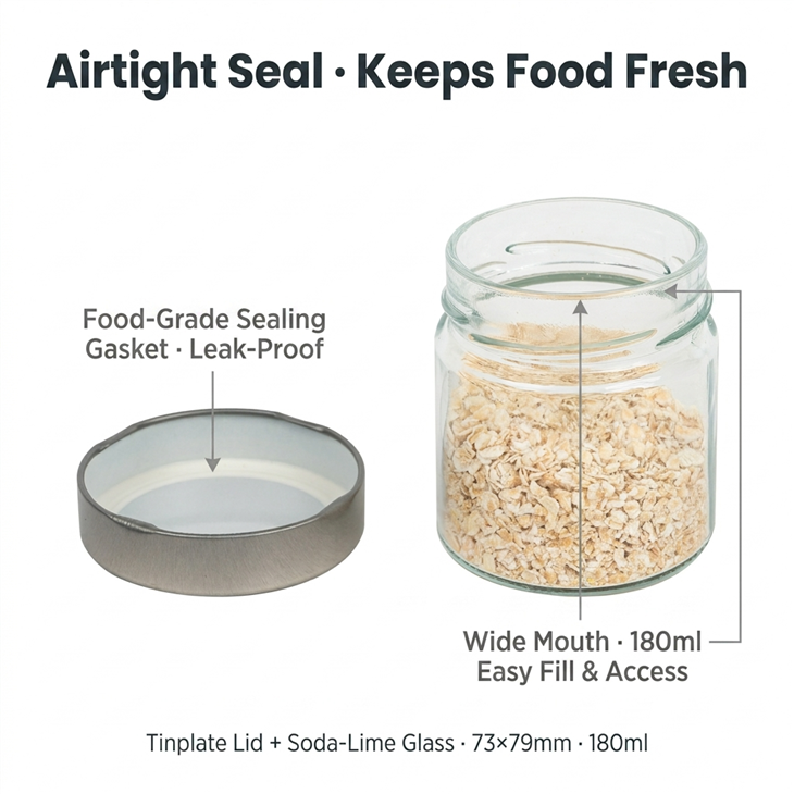 Round Glass Jar With Tinplate Lid best
