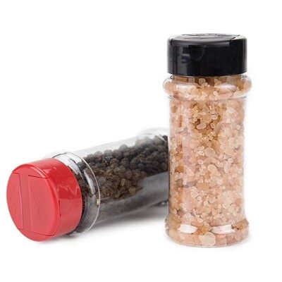 Plastic Spice Bottles with Dual Lids