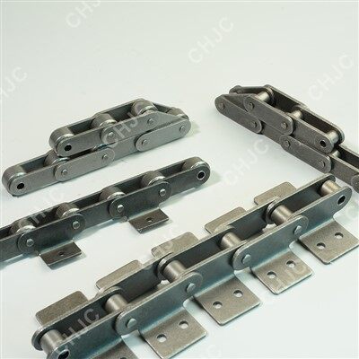 부착물이있는 표준 컨베이어 체인