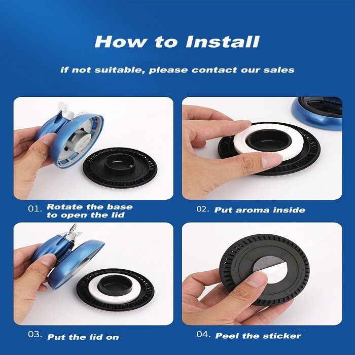 rotating solar aromatherapy