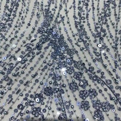 Тюлевая ткань с бисером