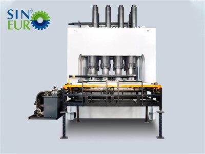 Timthriall gearr uathoibríoch melamine lannú líne táirgthe preasa te