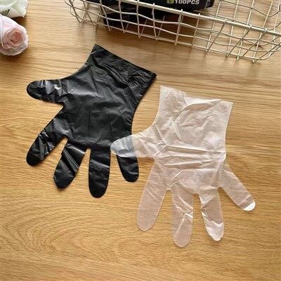 Guanti TPE in plastica nera