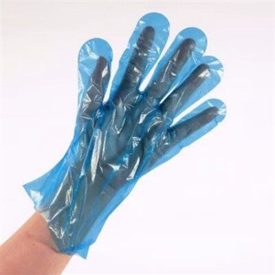 Sarung tangan hdpe plastik biru