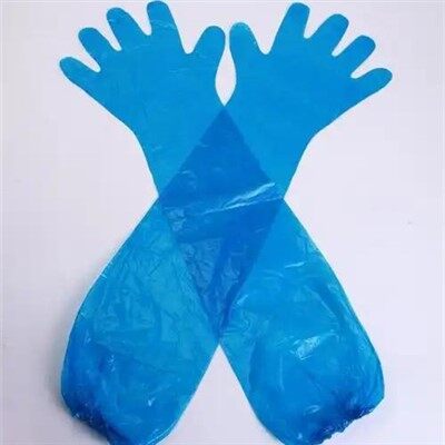 Gauntlets tal-polythene blu
