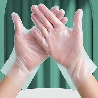 Gants TPE en plastique transparent