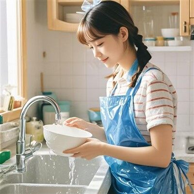 Plastikinė prijuostė indams