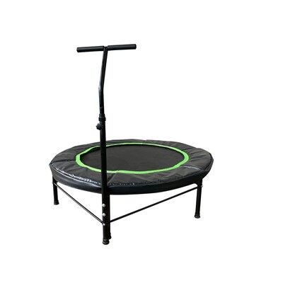 Fitness Trampoline with Handrail