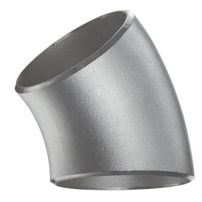 バット溶接45度の肘