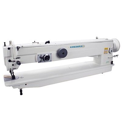 Máquina de costura em zigue-zague com alimentação superior e inferior de braço longo de 1 agulha de 18 e 30 polegadas