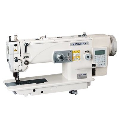 Meaisíní Fuála Zigzag 1-Snáthaid le Trimmer Snáithe Auto le haghaidh Málaí