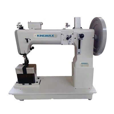 2-needle Large Barrel Shuttle Hook Triple Feed and Walking Foot Post-bed Sewing Machine with Thick Thread