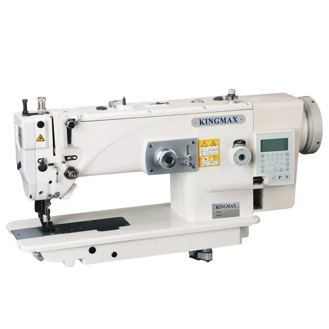 Máy may zíc zắc điều khiển trực tiếp với bộ cắt chỉ tự động cho sản phẩm da