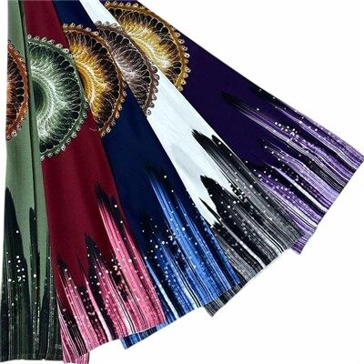 Rayon Gold Print tkanina