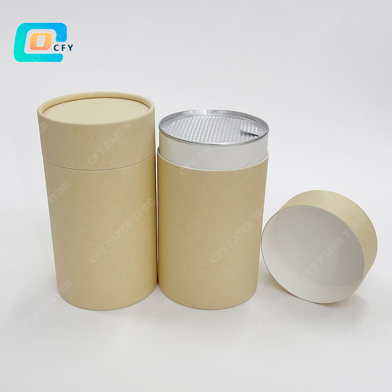 Custom Food Grade Paper Tube With Easy-Tear Cap factory