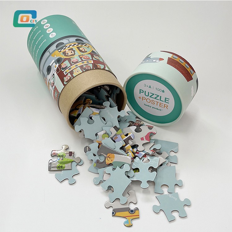 100pcs puzzle in paper tube