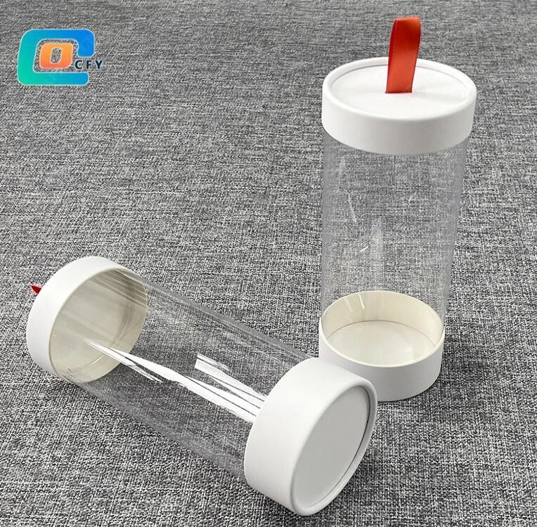 cardboard tube packaging with pvc window