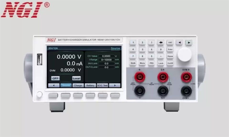 N8361 двупосочен симулатор на батерията с висока точност (0 ~ 20V)