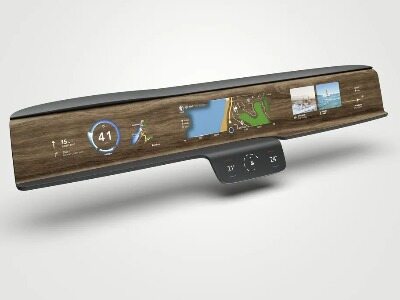 Mūsdienu informācijas panelis autobusu interjeram