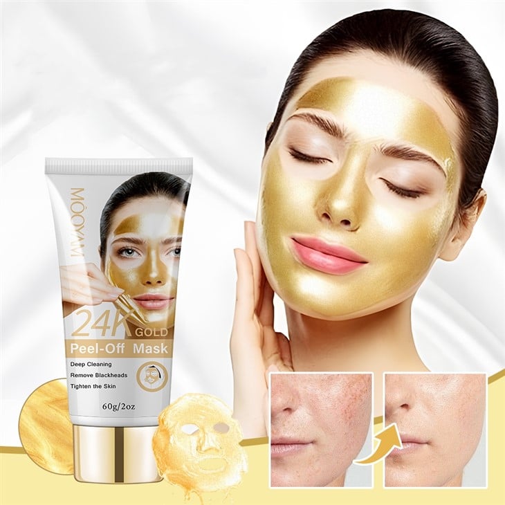 24K Gold/ Bamboo Węgiel drzewny z maską