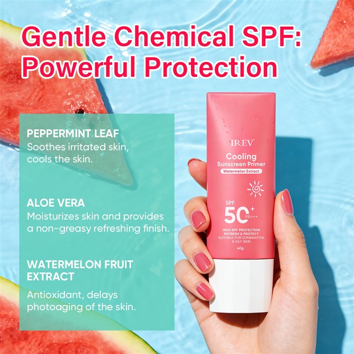 IREV Cooling Sunscreen Primer Watermelon Extract high quality