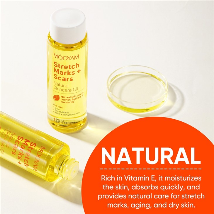 MOOYAM Stretch Marks + Scars Natural Skincare Oil high quality