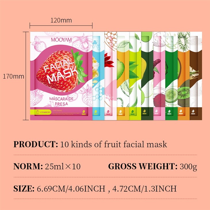 New Arrival 10 Types Fruits Face Mask