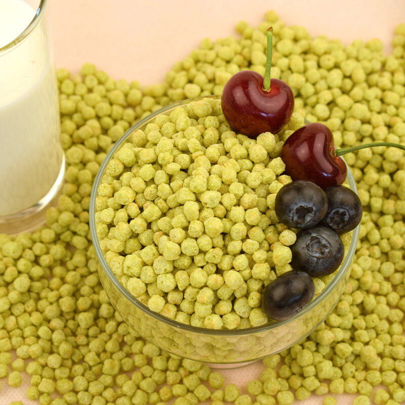 녹색 바삭 바삭한 시리얼 볼