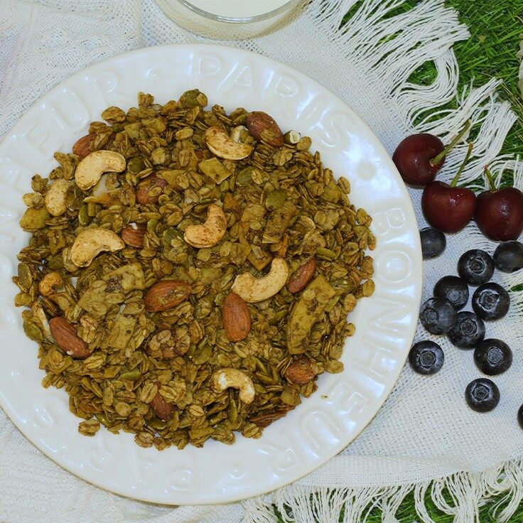 Sofortige Früchte und Nüsse Haferflocken