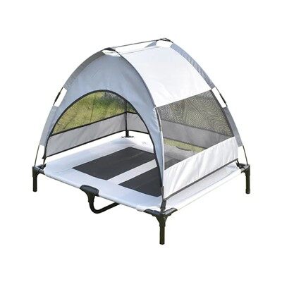 خيمة الحيوانات الأليفة مع نمط شبكة الشاش