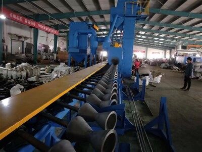 Peiriant ffrwydro saethu wal allanol pibell ddur