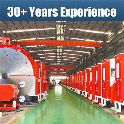 Dvoučepelový žulový lomový řezací stroj