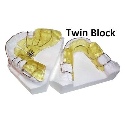 डेंटल ट्विन ब्लॉक ऑर्थोडॉन्टिक उपकरण