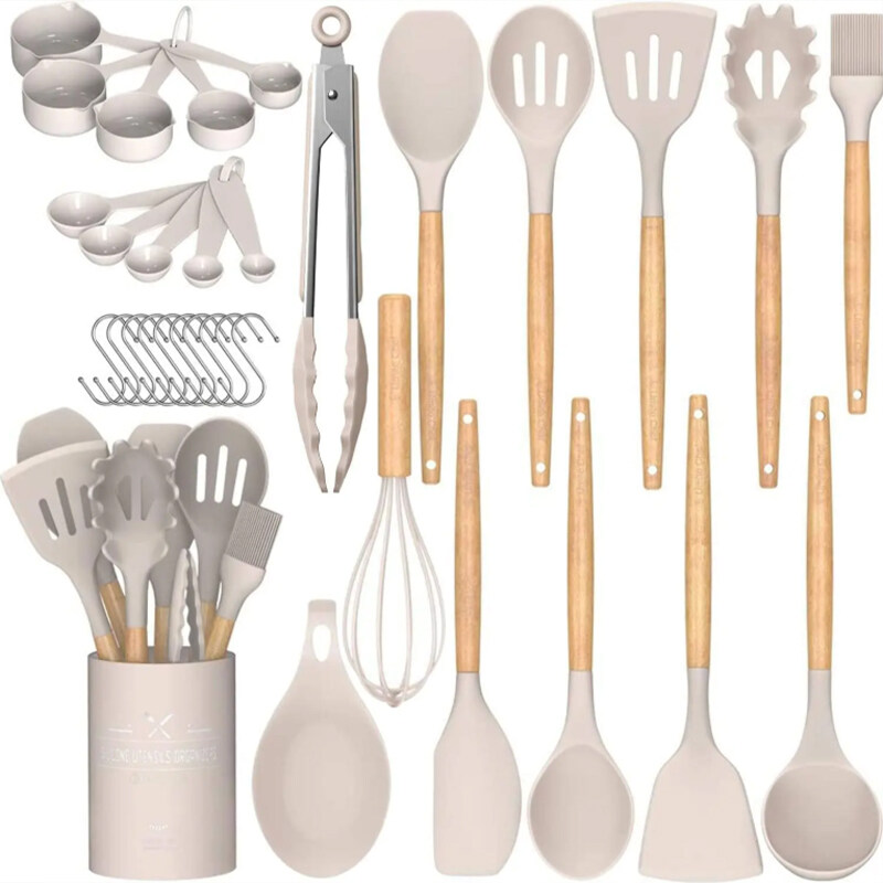 Ensemble d'ustensiles de cuisine en silicone 33pcs