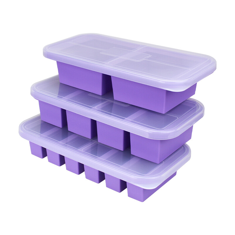 Kapaklı silikon çorba dondurucu kap