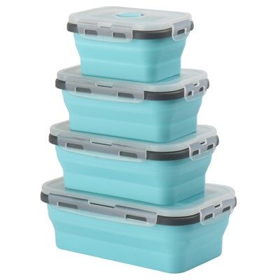 4Pcs Silicone Lunch Box