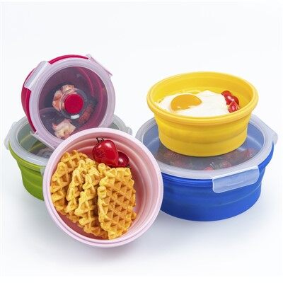 Round Silicone Lunch Box