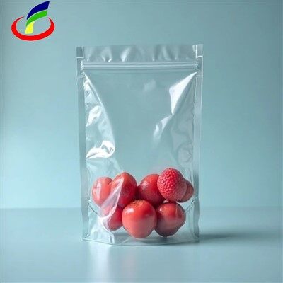 Bolsa de pie transparente con cremallera