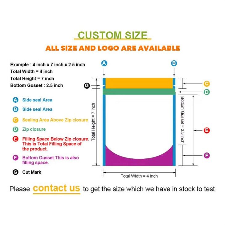 Stand Up Zipper Pouch Bags high quality