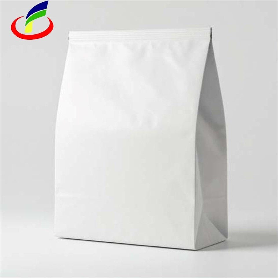 Bijela papirnat ravna donja torba za hranu