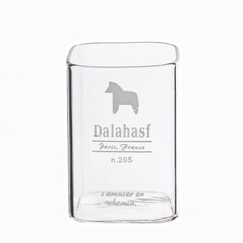 Cangkir teh kaca decal berwarna -warni