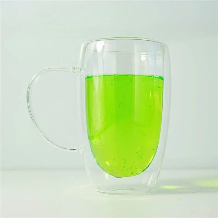 Подвійна стінова бозилікатна скляна чашка