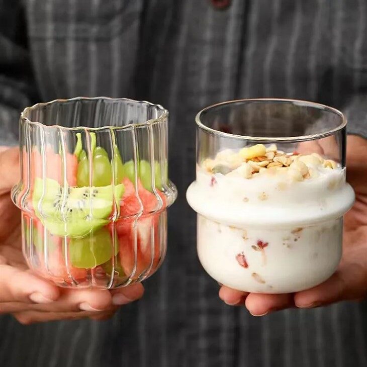 Ceașă de cafea retro din borosilicat înalt