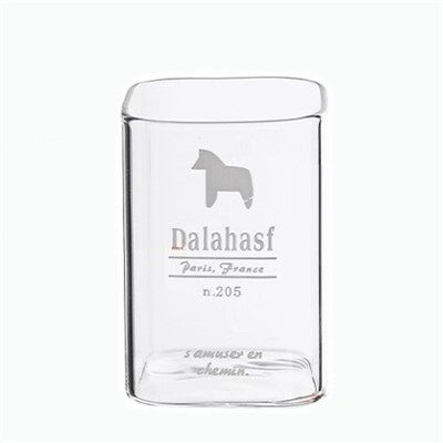 Cangkir teh kaca decal berwarna -warni