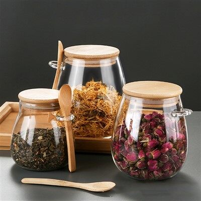 High Borosilicate Sealed Jar with Spoon