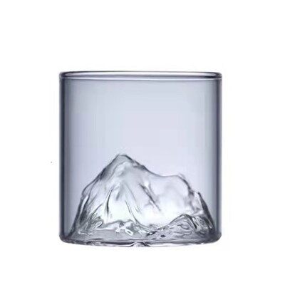 Cangkir teh kaca transparan borosilikat tinggi