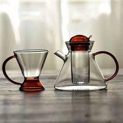 Retro Glass Teapot hpe set galaw ai
