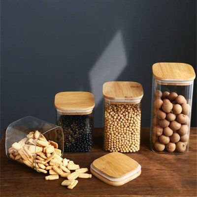 Square Glass Airtight Jar