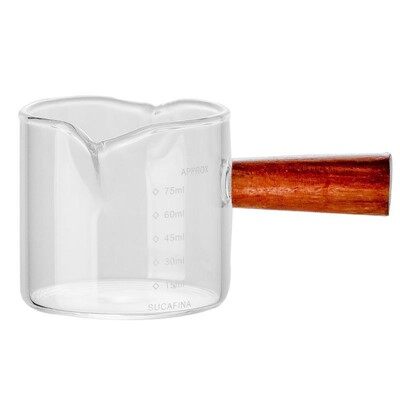 Ahşap-Saplı Cam Kahve Fincanı