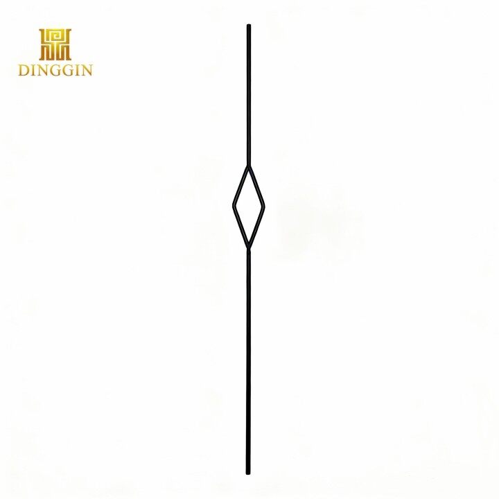 1 Diamond shaped wrought iron fence baluster
